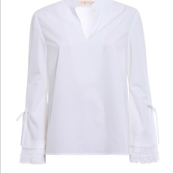 TORY BUCH Sophie WHite Blouse Tunic Size 0